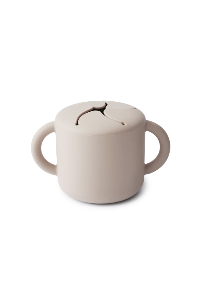 Mushie Silicone Snack Cup - Ivory