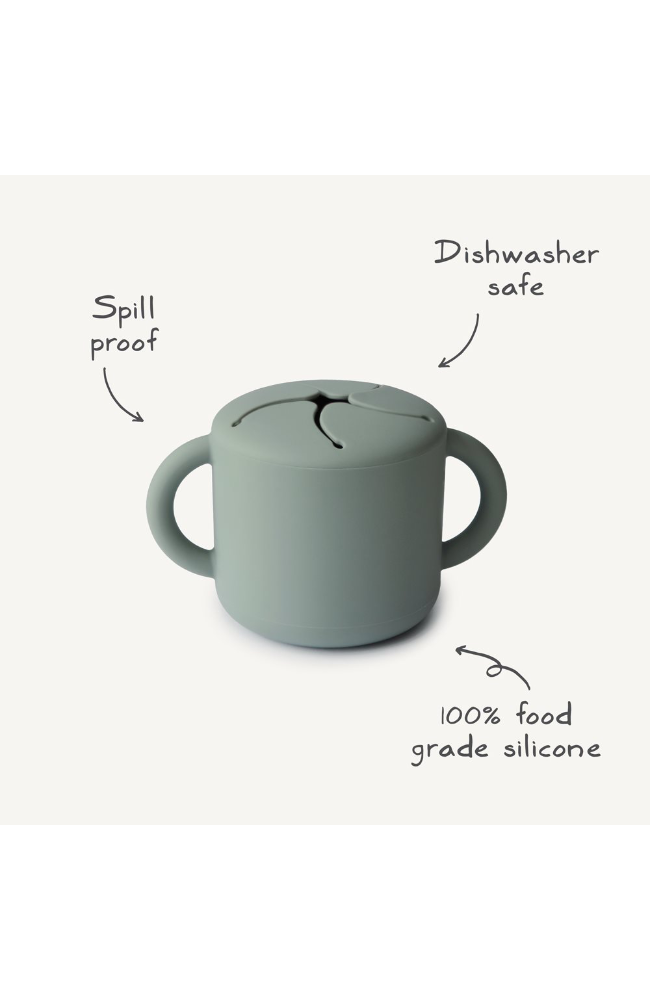 Mushie Silicone Snack Cup - Powder Blue
