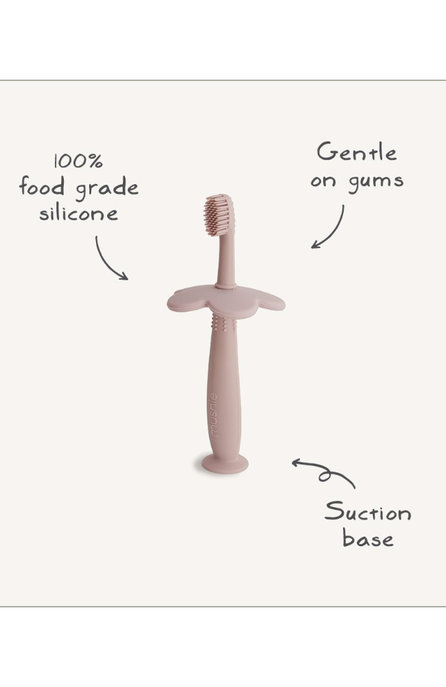 Mushie Flower Training Toothbrush - Blush