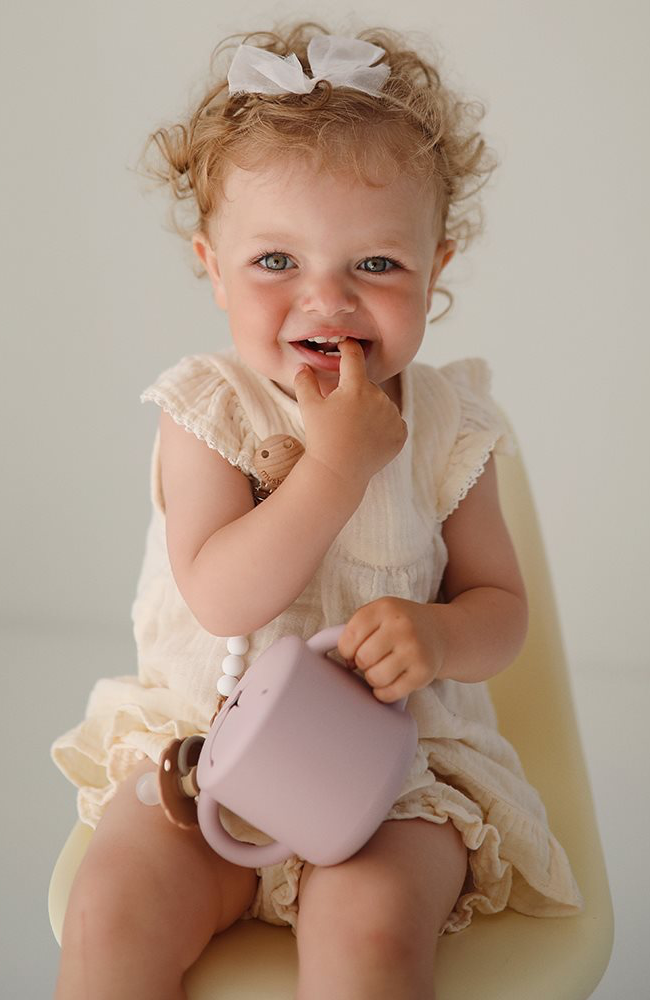 Mushie Silicone Snack Cup - Blush