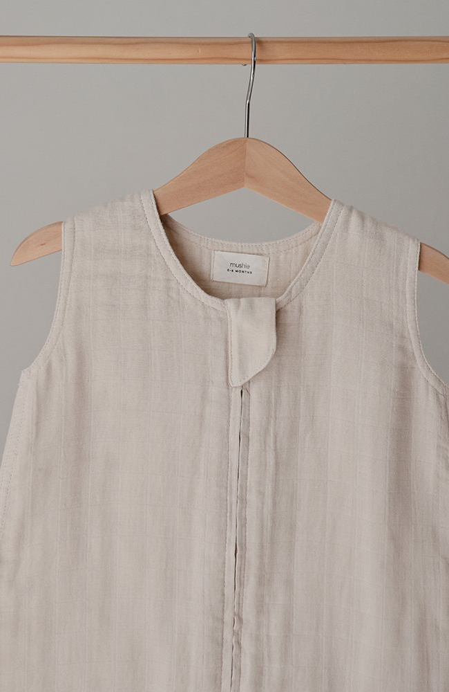 Mushie Muslin Sleep Bag - Fog