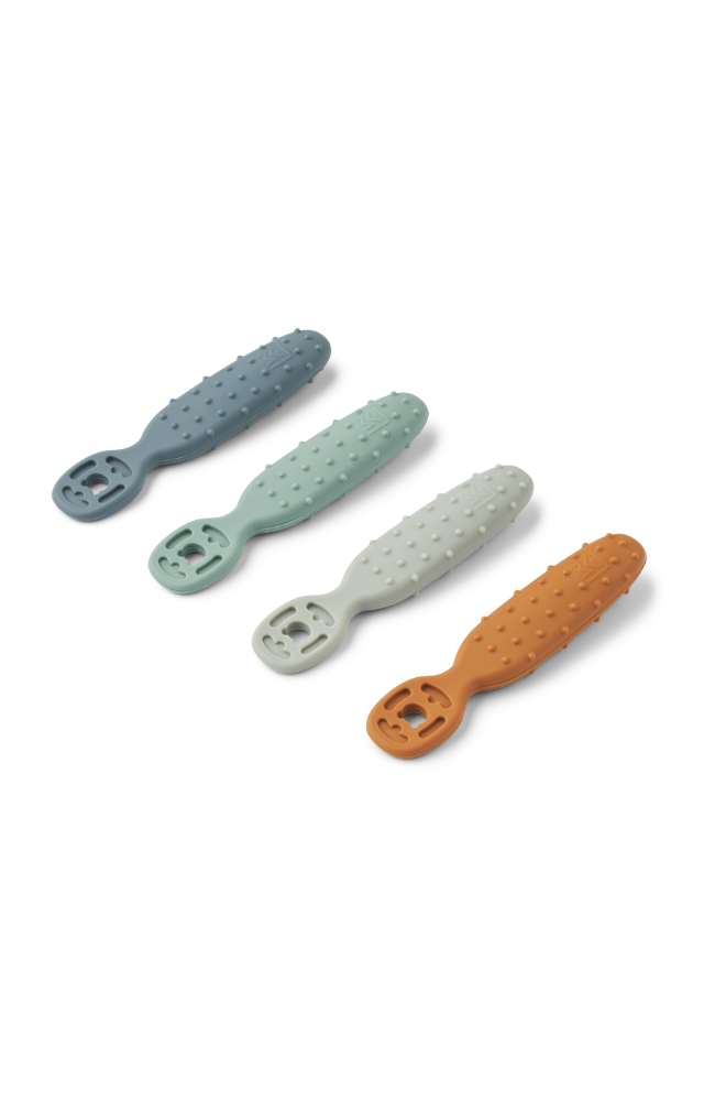 Caelia Baby Learning Spoon 4pk - Whale Blue Multi Mix