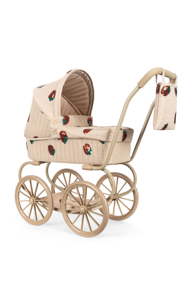 Minnie Tulle Doll Pram - Strawberry