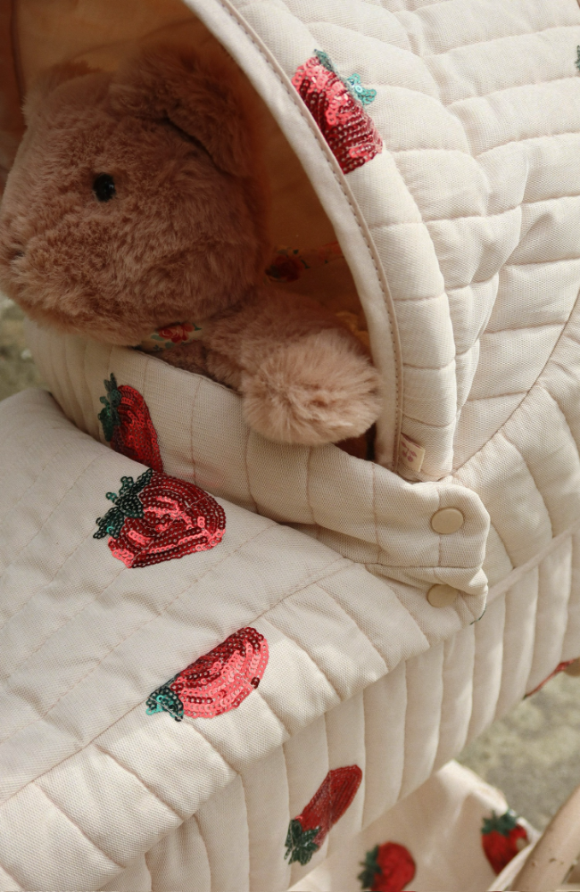 Minnie Tulle Doll Pram - Strawberry