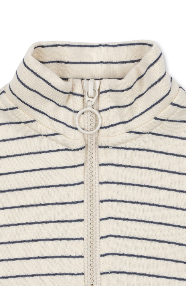 Lou Half Zip Sweat Shirt - Flintstone Stripe