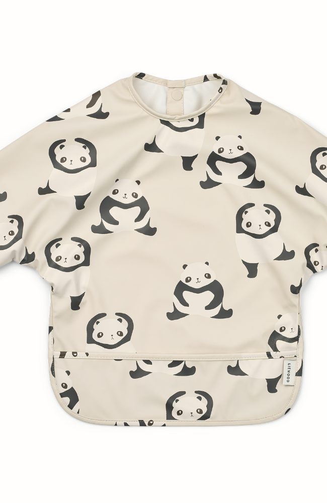 Merle Printed Cape Bib - Panda/Sandy