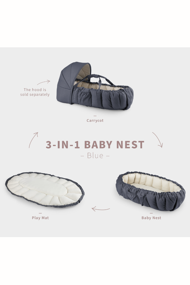 Sebra 3-in-1 Baby Nest - Blue