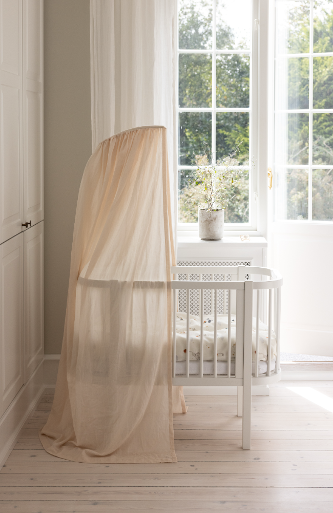 Sebra Bedside Crib - Classic White
