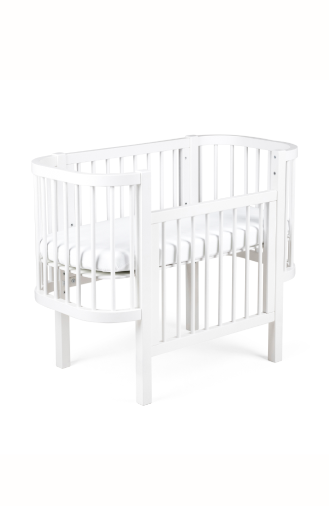 Sebra Bedside Crib - Classic White