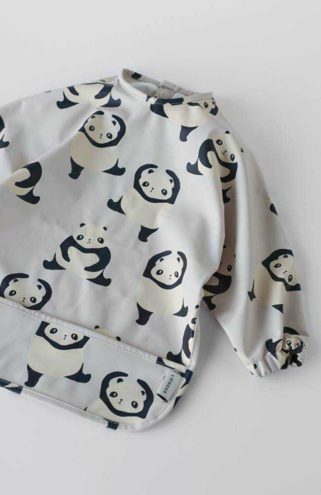 Merle Printed Cape Bib - Panda/Sandy