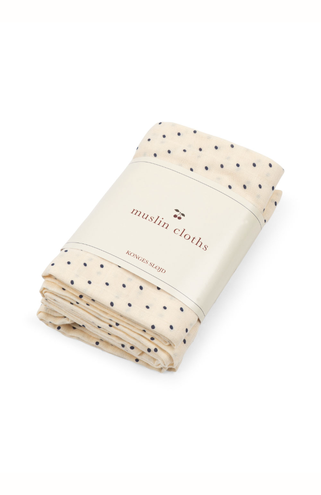 3pk Muslin Cloths - Estate Dot