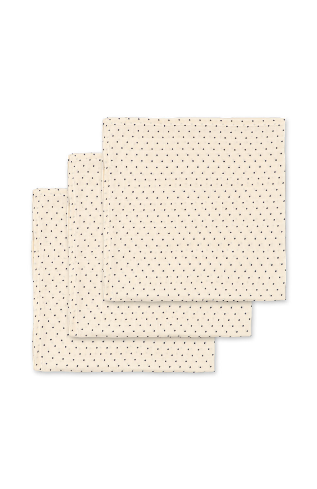 3pk Muslin Cloths - Estate Dot