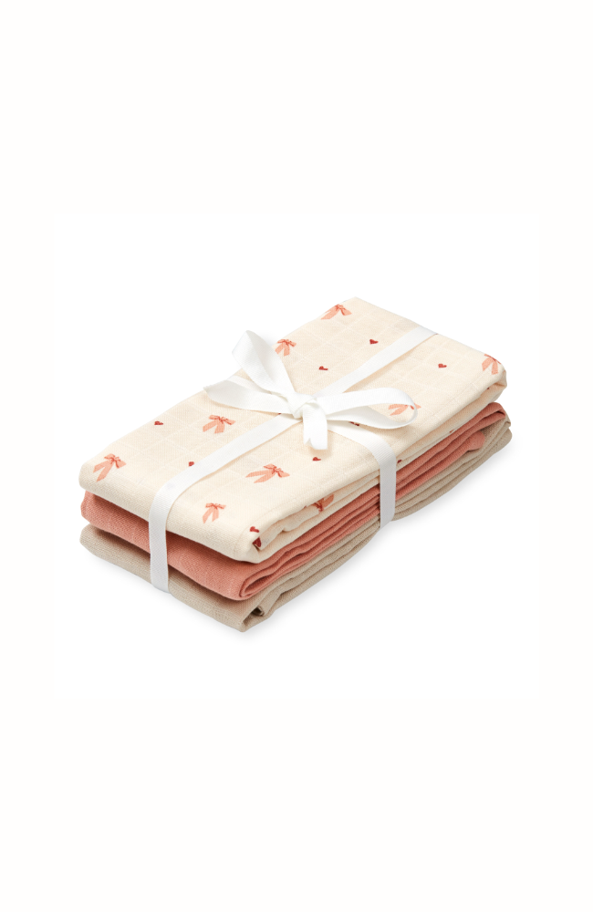 Muslin Cloth 3 Pack - Mix Bows