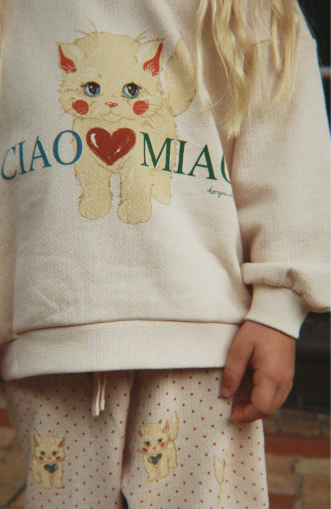 Ciao Miao Sweatshirt - Whisper Pink