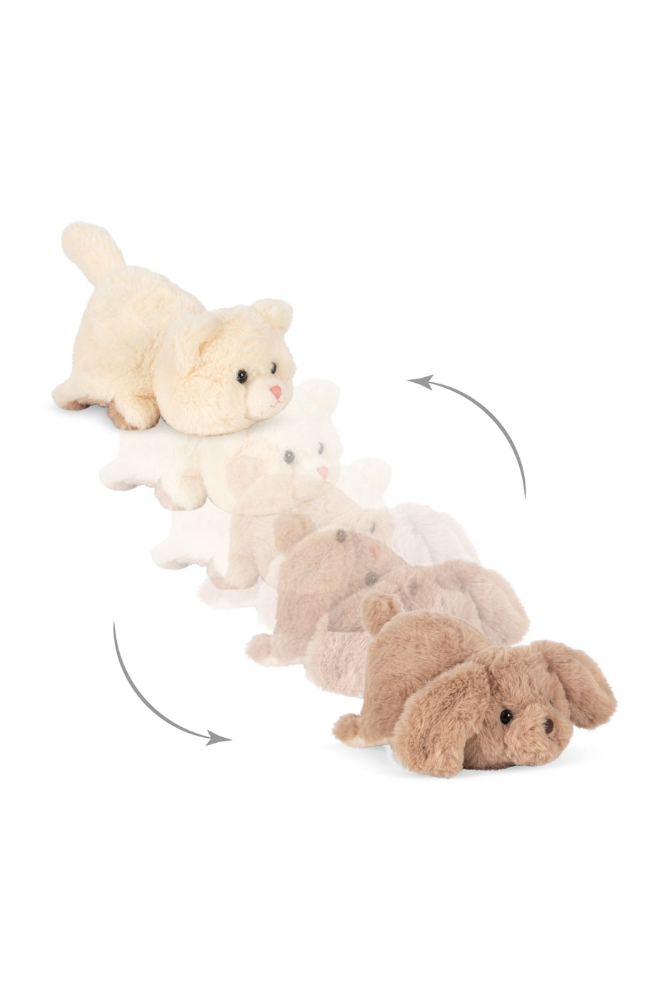 Flip/Reversinle Plush Teddy - Cat & Dog
