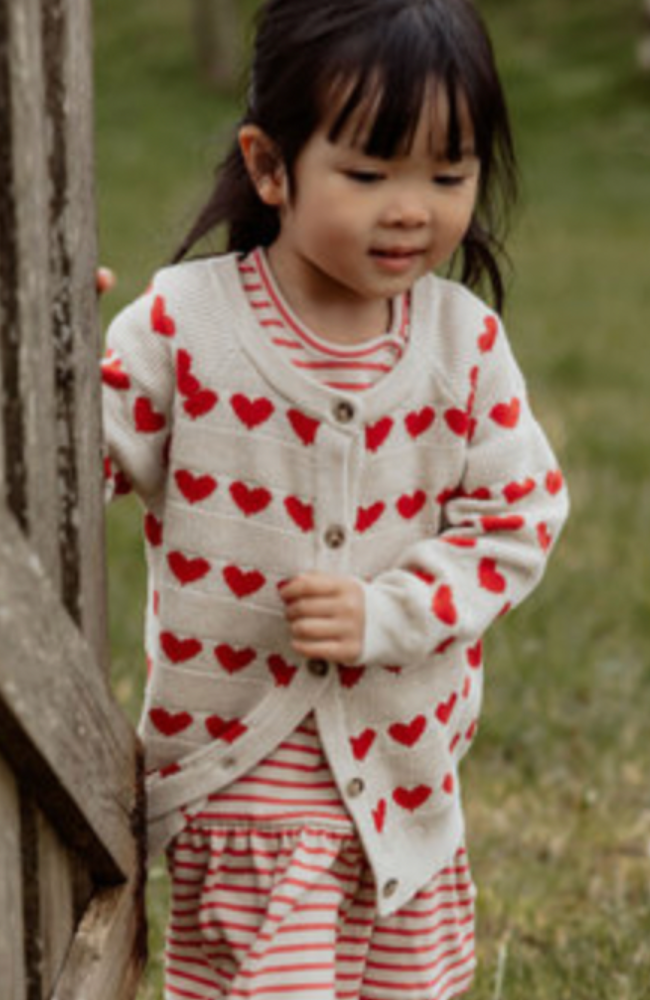 Cardigan Knit - Heart Knit
