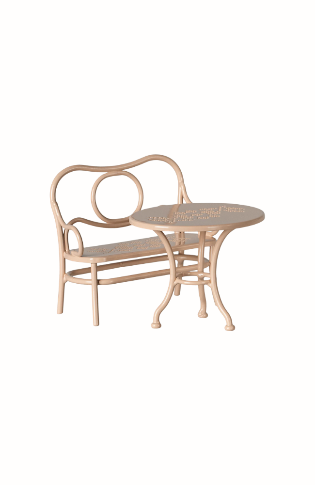 Café set, Mouse, Big - Pale pink