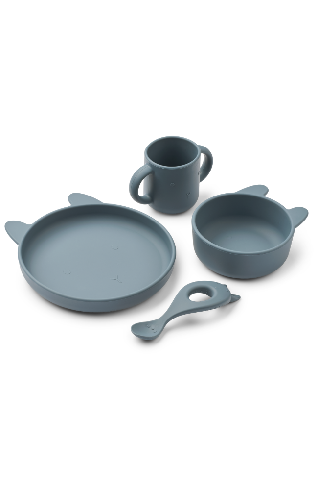 Vivi Silicone Set - Rabbit/ Whale Blue