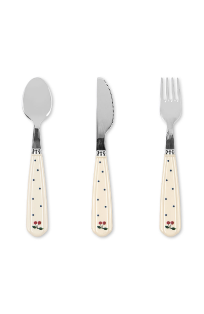 Cutlery set - Navy Dot