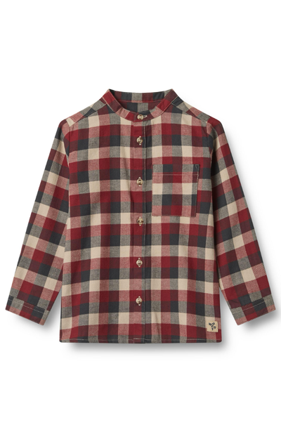 Shirt L/S Willum - Red Blue Check st.98-152