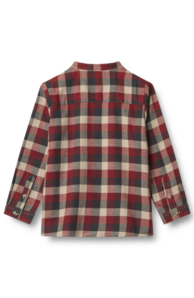 Shirt L/S Willum - Red Blue Check st.98-152