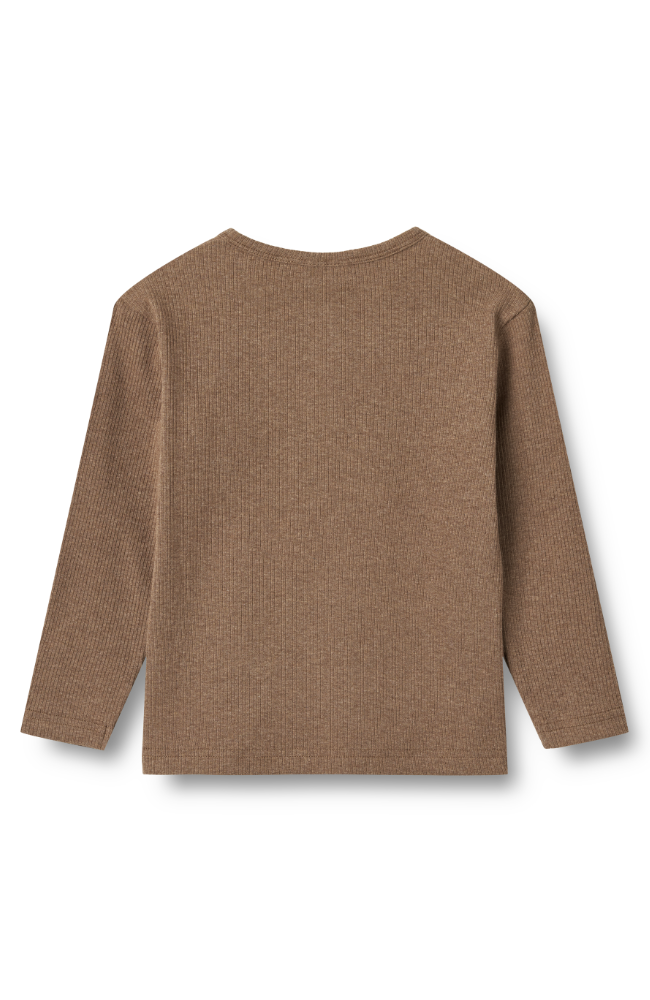 T-shirt L/S Morris - Coffee Melange
