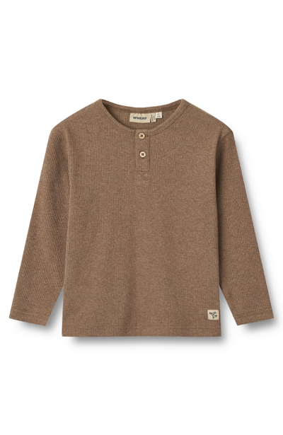 T-shirt L/S Morris - Coffee Melange