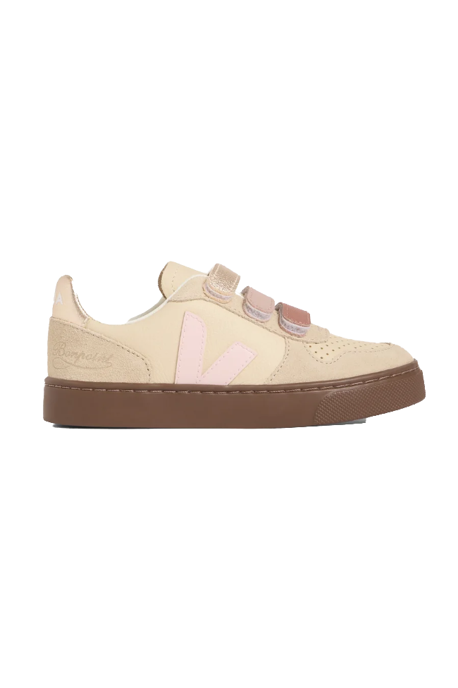 Bonpoint x Veja V10 Leather Sneakers - Areia Petale