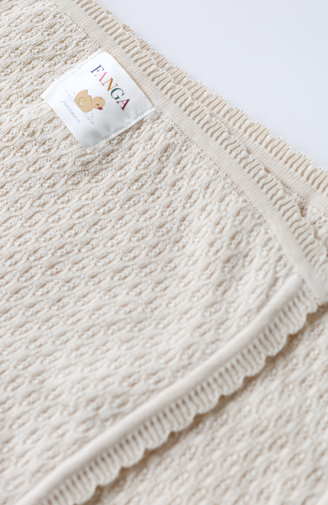Venti Pointelle Blanket - Antique White