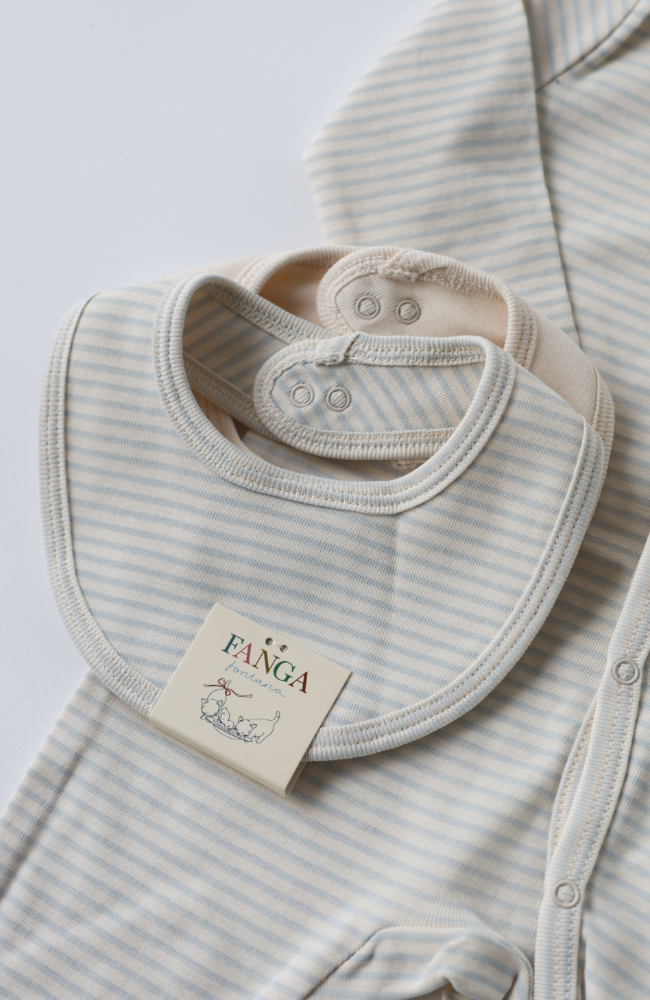 Fio Stripe 2pk Bibs - Blue Mix
