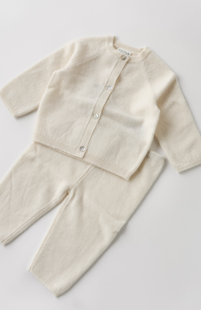 Savora Wool Cardigan - Antique White