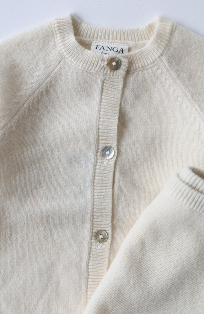 Savora Wool Cardigan - Antique White