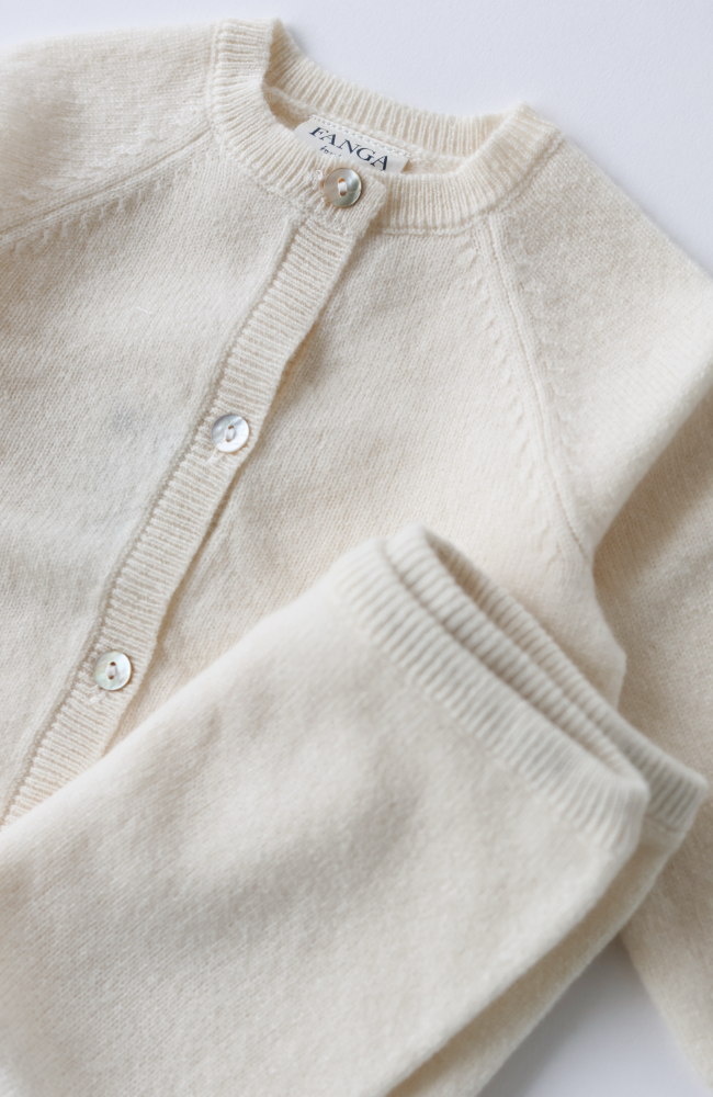 Savora Wool Cardigan - Antique White