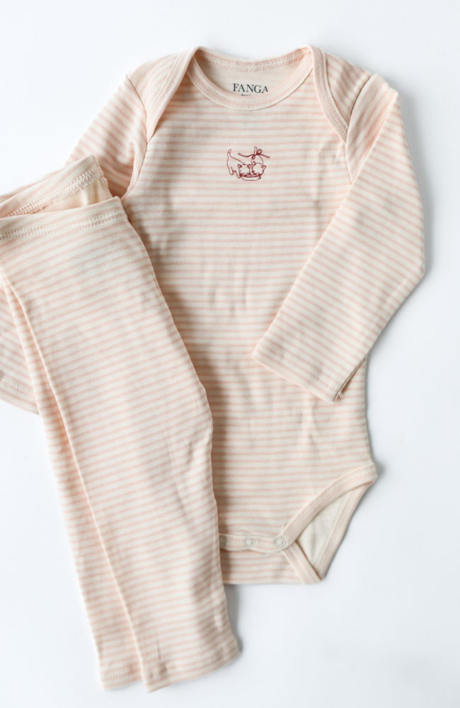 Fio Stripe LS Body - Tea Stripe Cameo
