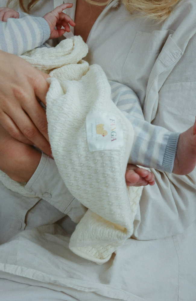 Venti Pointelle Blanket - Antique White