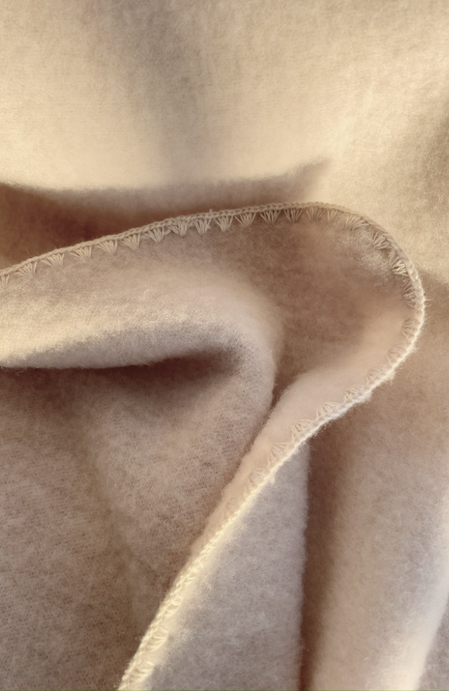 Erba Wool Fleece Blanket - Oatmeal Melange