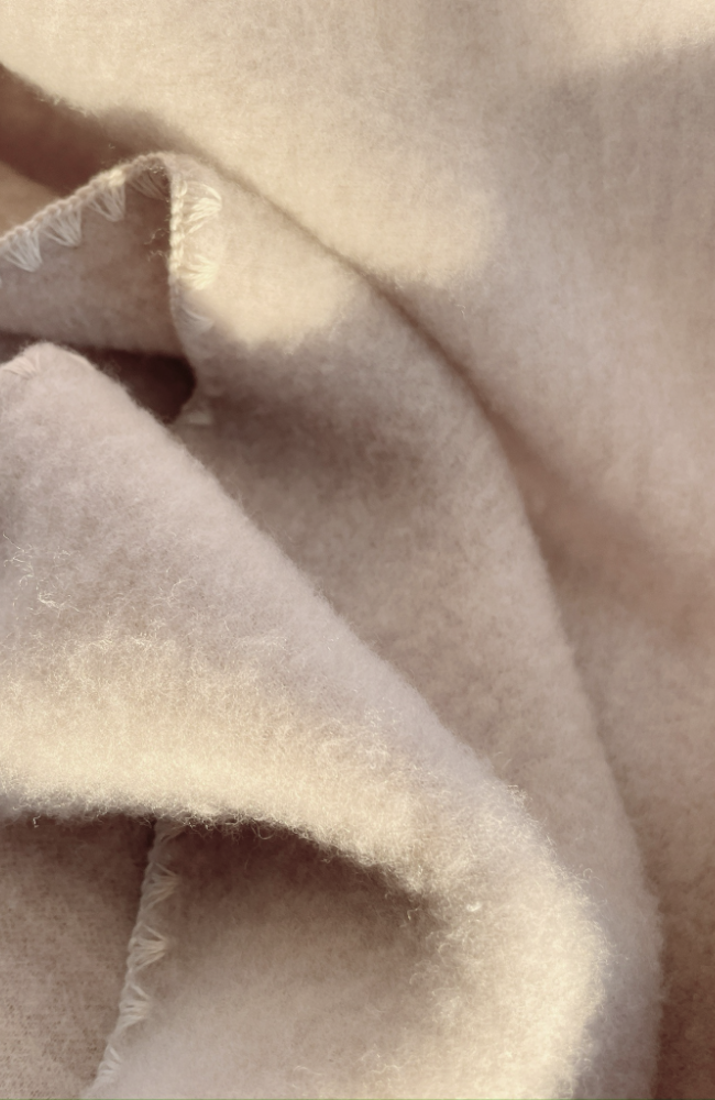 Erba Wool Fleece Blanket - Oatmeal Melange