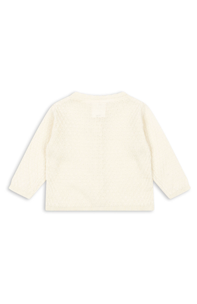 Venti Pointelle Cardigan - Antique White