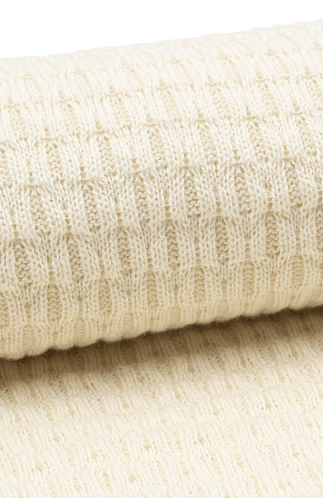 Venti Pointelle Blanket - Antique White