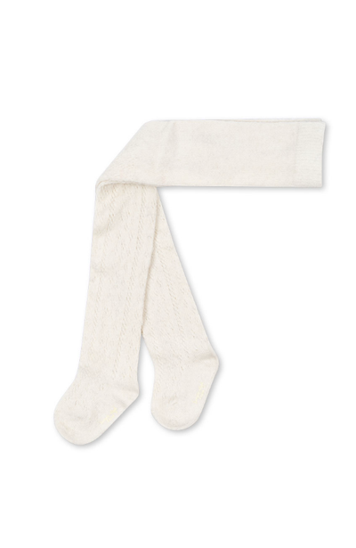 Wool Pointelle Tights - Off White