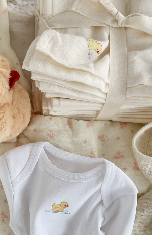 Nuvoli 10pk Muslin Cloth - Antique White