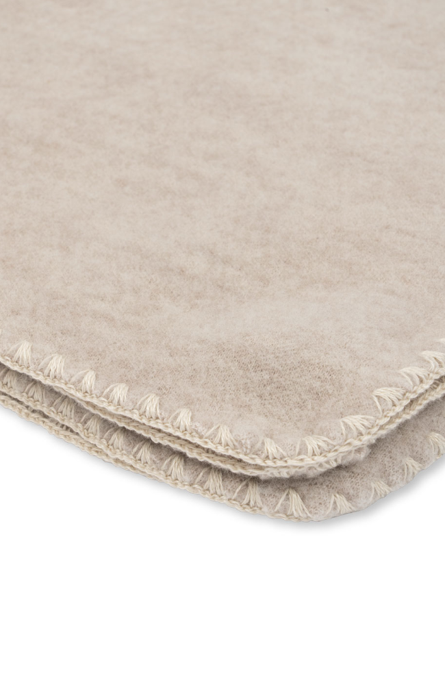 Erba Wool Fleece Blanket - Oatmeal Melange