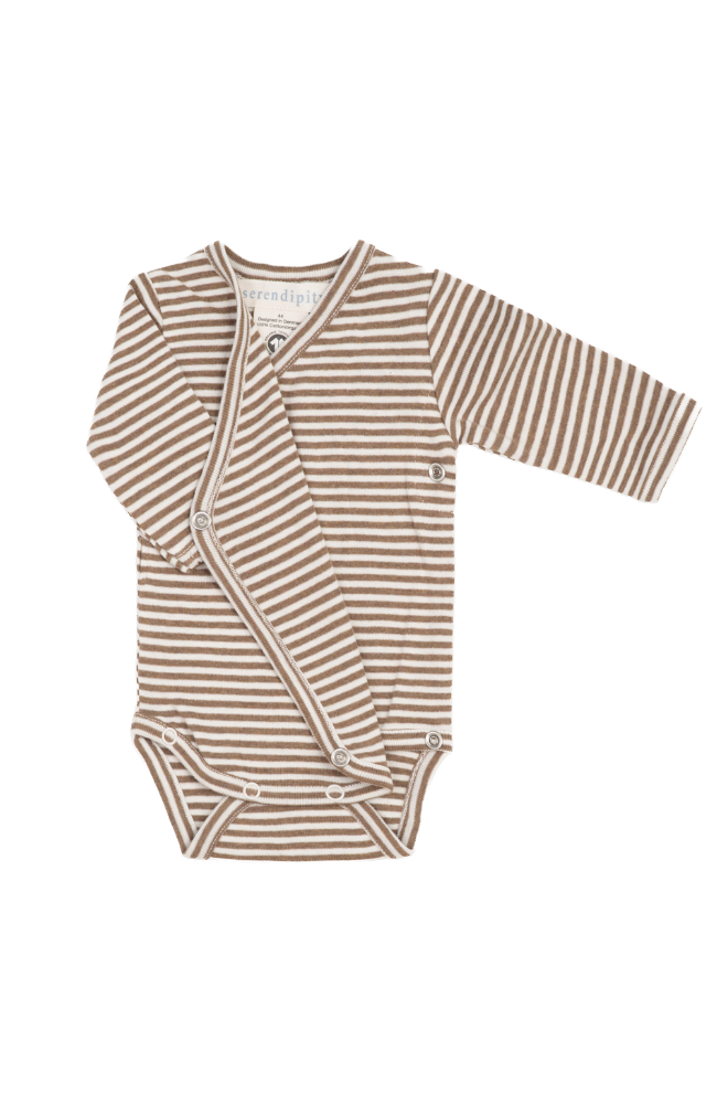 Newborn Wrap Body - Almond/Offwhite