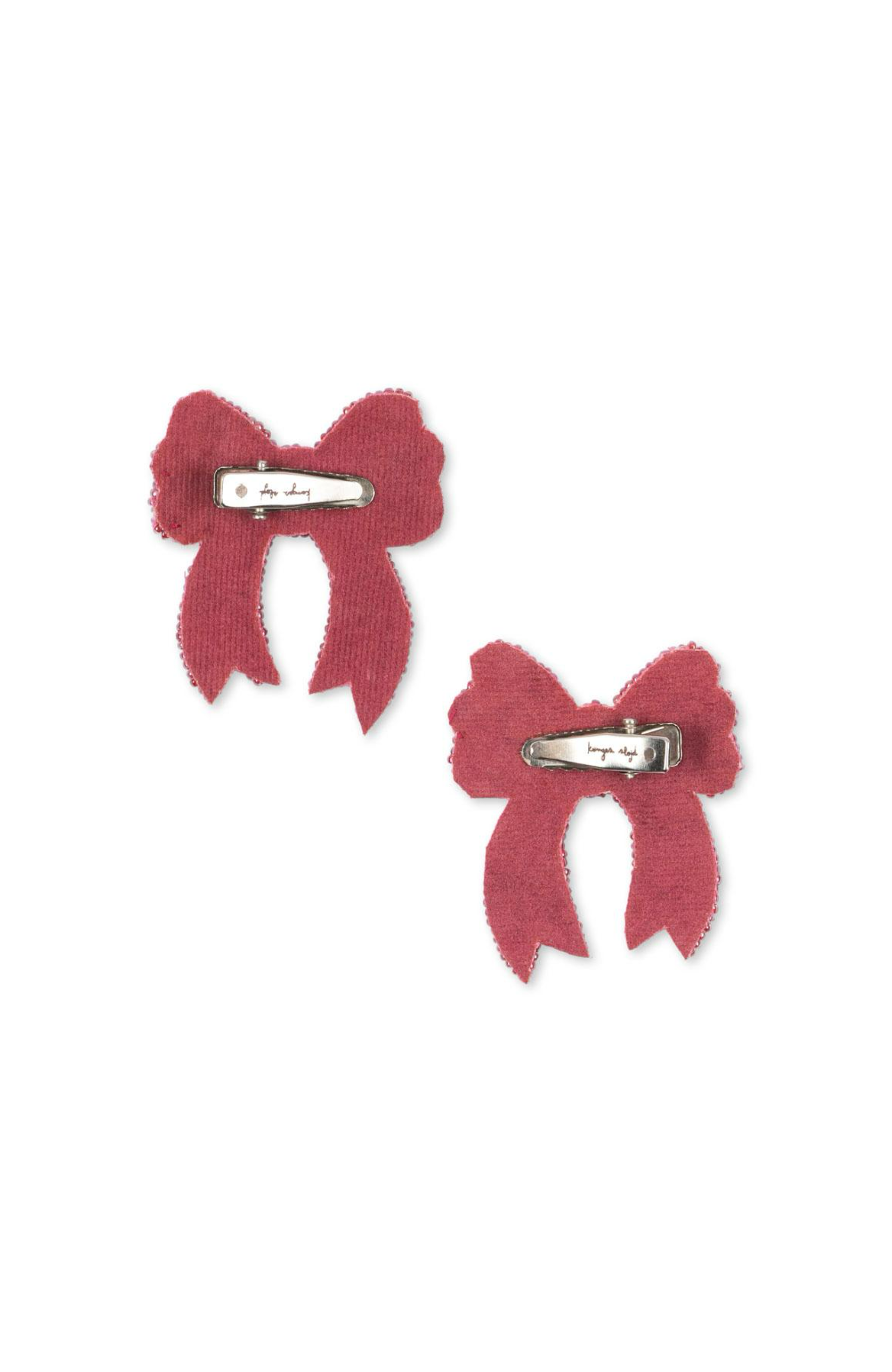 Sequin Bow Hair Clip 2pk - Rapture Rose