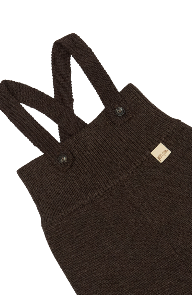 Knit Strap Pants - Coffee Bean