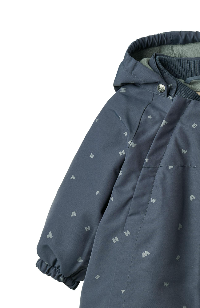 Snowsuit Adi - Greyblue Letters / st.74-98