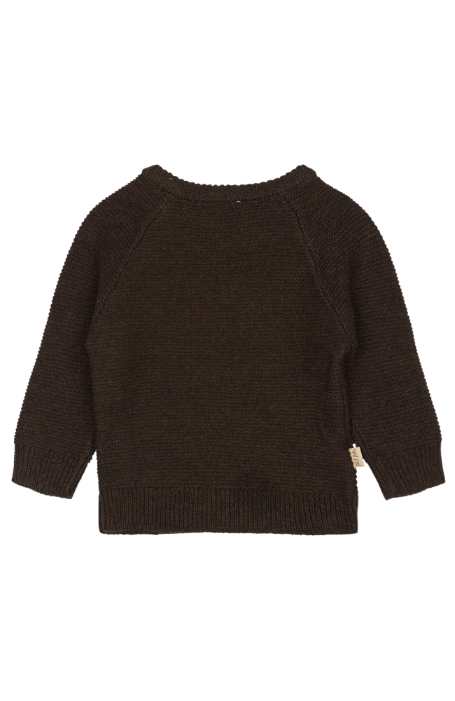 Fold Over Knit Shirt - Brown