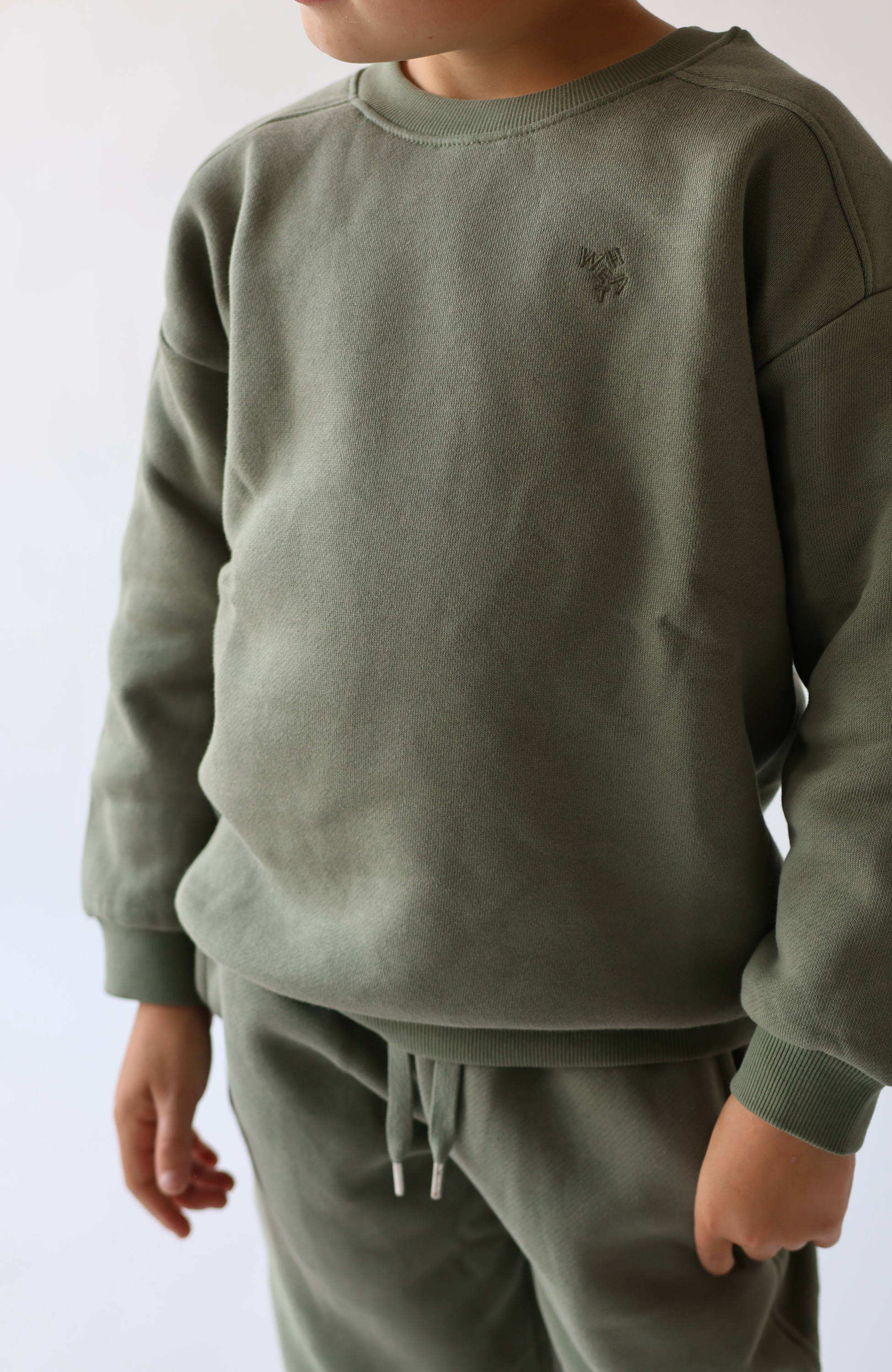 Sweatshirt L/S Willi - Dusty Green st.98-140