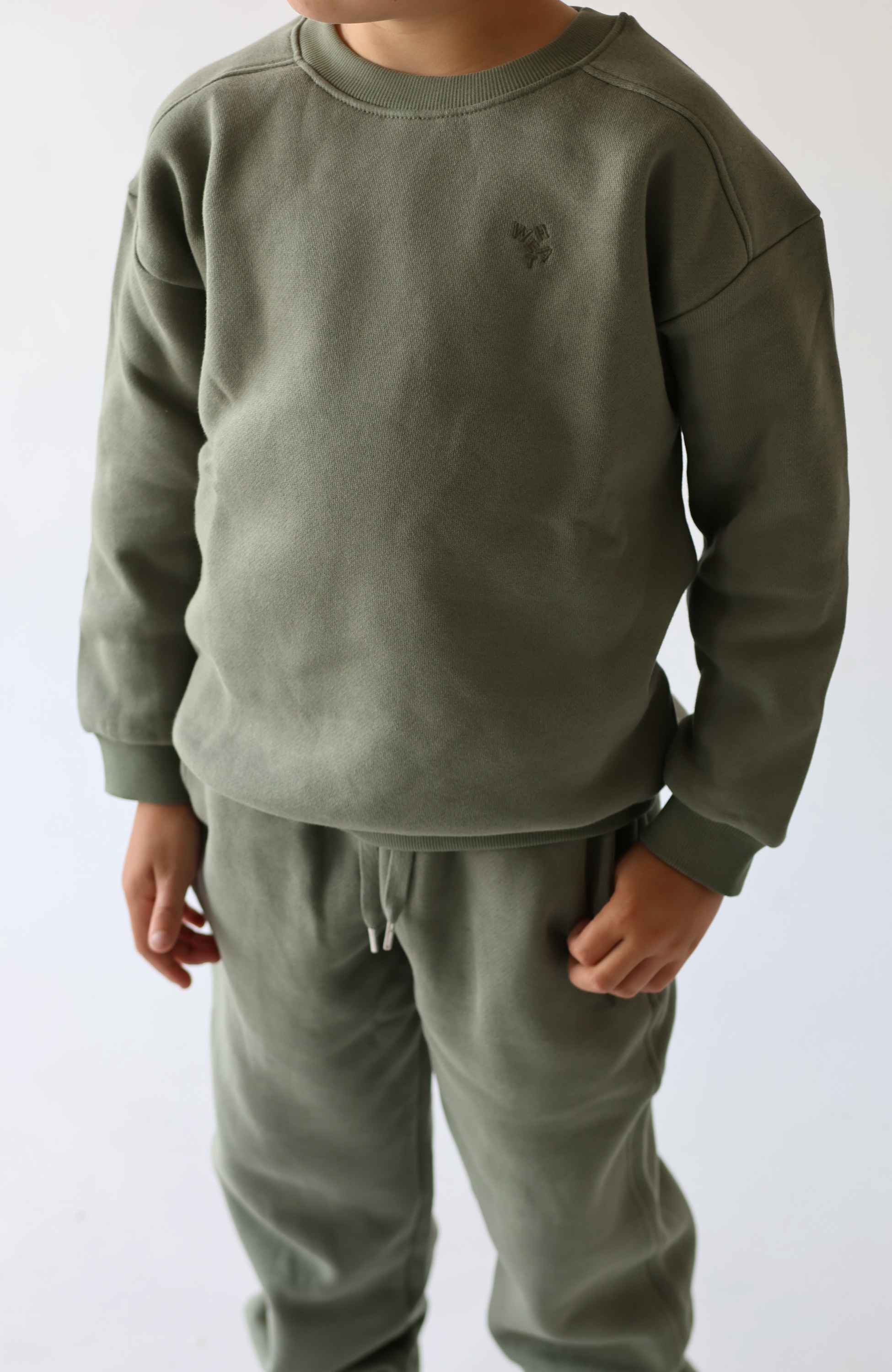 Sweatshirt L/S Willi - Dusty Green st.98-140