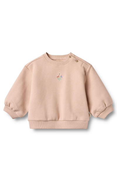 Sweatshirt L/S embroidery Eliza - Rose Dust st. 74-92
